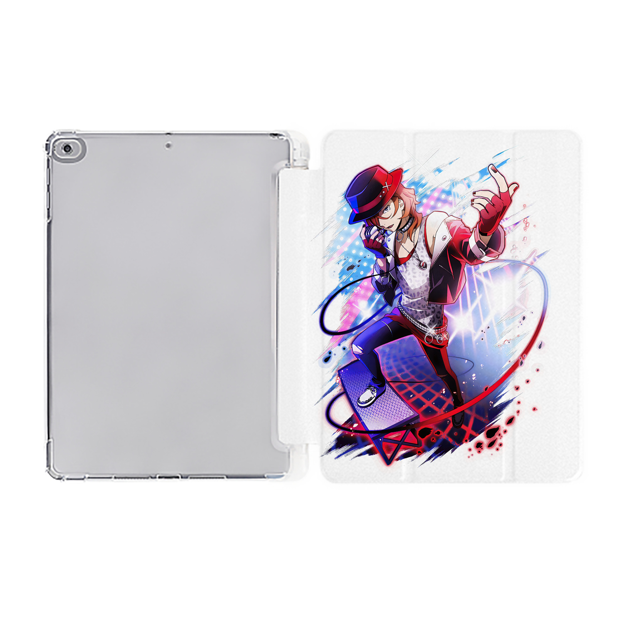 （画像用） 文豪ストレイドッグス Bungo Stray Dogs IPad ケース ペン収納付き 三つ折りスタンド PUレザー×シリコン 対応機種9.5/10.5/10.9インチ